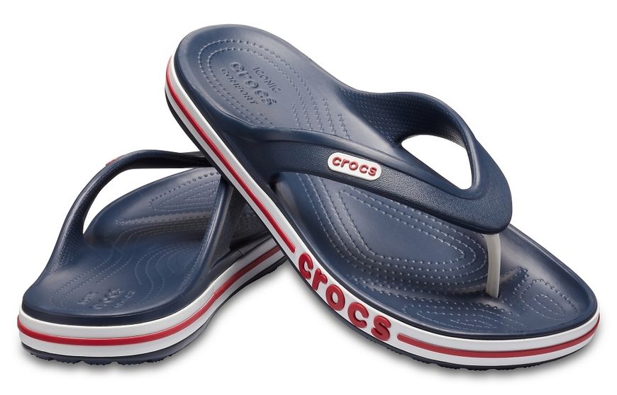 Crocs Оригінал Bayaband ™ Flip Navy / Pepper (В'єтнамки) Чоловічі Крокс США (205393) - 36 (Стопа 22.5-23.2см) M4/W6 100179 фото