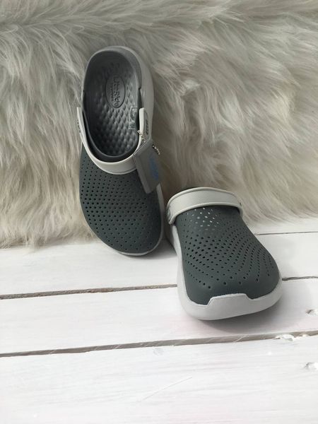 Crocs Оригінал LiteRide &trade; Clog сірі та сіра підошва Жіночі та Чоловічі Крокс США (204592-11) - 36 (Стопа 22.5-23.2см) M4/W6 103247 фото