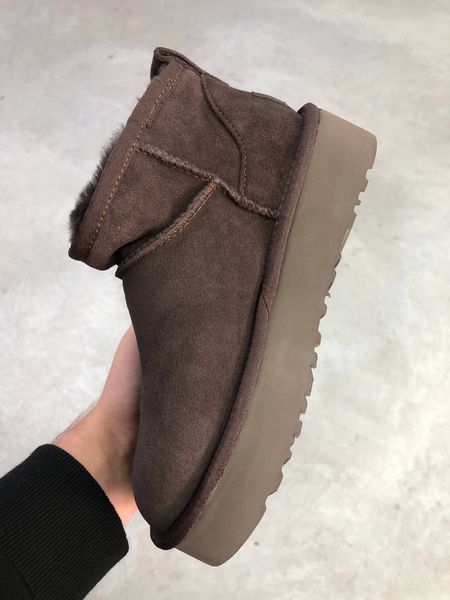 UGG Australia США Ultra Mini Platform Chocolate Уггі ультра міні платформа шоколад замшеві Австралія - Розмір 35 (US 4) 2111764 фото