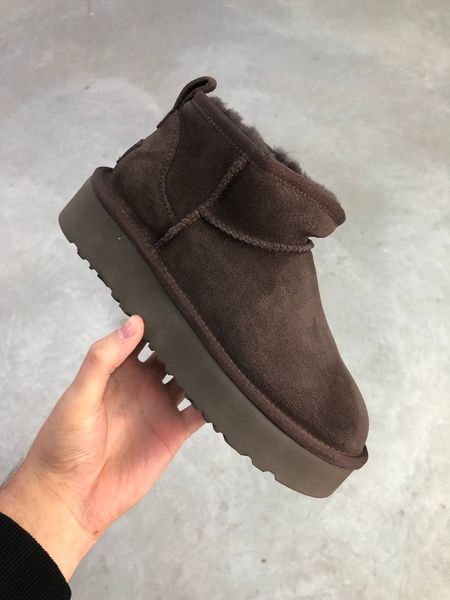 UGG Australia США Ultra Mini Platform Chocolate Уггі ультра міні платформа шоколад замшеві Австралія - Розмір 35 (US 4) 2111764 фото