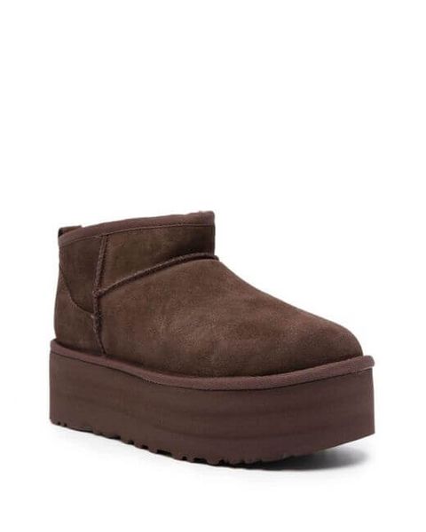 UGG Australia США Ultra Mini Platform Chocolate Уггі ультра міні платформа шоколад замшеві Австралія - Розмір 35 (US 4) 2111764 фото