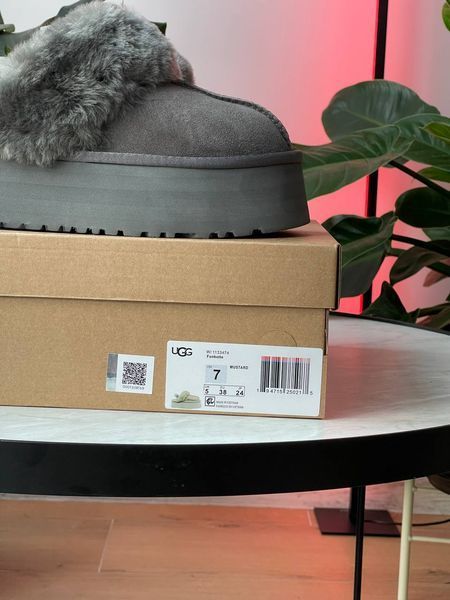 Ugg Australia США Funkette Slipper Platform Grey Уггі шльопки платформа сірі УГГ Австралія - Розмір 35 (US 4) 211155313 фото