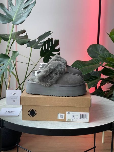 Ugg Australia США Funkette Slipper Platform Grey Уггі шльопки платформа сірі УГГ Австралія - Розмір 35 (US 4) 211155313 фото