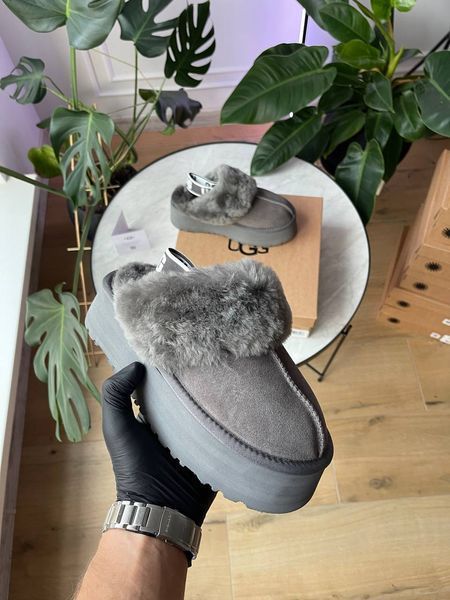 Ugg Australia США Funkette Slipper Platform Grey Уггі шльопки платформа сірі УГГ Австралія - Розмір 35 (US 4) 211155313 фото