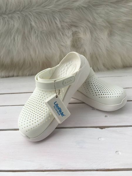 Crocs Оригінал LiteRide ™ Clog Almost White / Almost White Жіночі Крокс США (204592) - 36 (Стопа 22.5-23.2см) M4/W6 100849 фото