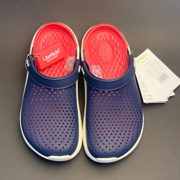 Crocs Оригінал LiteRide™ Clog Navy / Peper Чоловічі та Жіночі Крокс США (204592) - 36 (Стопа 22.5-23.2см) M4/W6 100096 фото