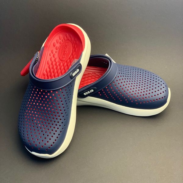 Crocs Оригінал LiteRide™ Clog Navy / Peper Чоловічі та Жіночі Крокс США (204592) - 36 (Стопа 22.5-23.2см) M4/W6 100096 фото