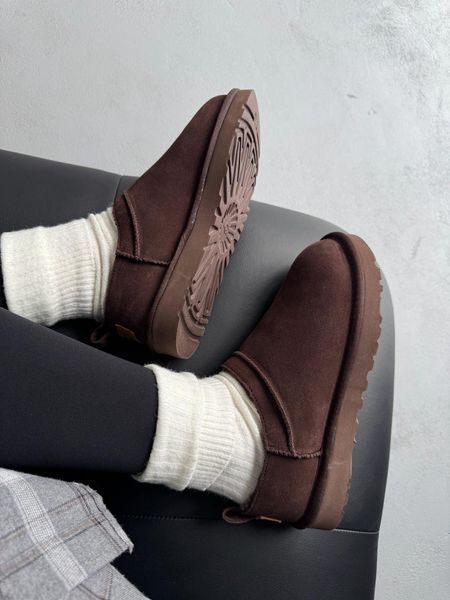 UGG Australia США Ugg Classic Micro Boot Brown мікро міні Уггі шоколадні замшеві Австралія - Розмір 35 (US 4) 1016222636 фото