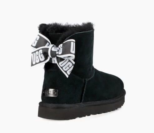 UGG Australia США Mini Customizable Bow Чорні замшеві уггі натуральні міні бант Угг Австралія - Розмір 35 (US 4) 2110943 фото