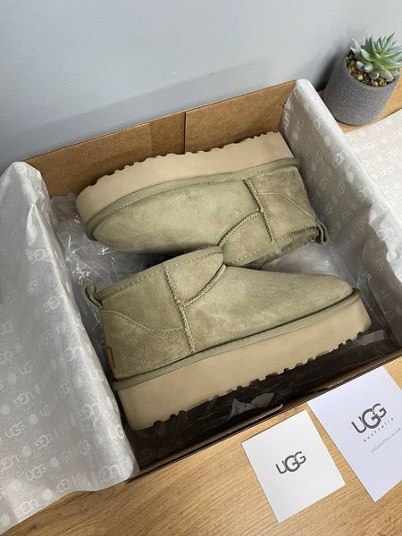 UGG Australia США Ultra Mini Platform II Khaki Olive AntiLope Уггі ультра міні платформа Угг Австралія - Розмір 35 (US 4) 2111555 фото