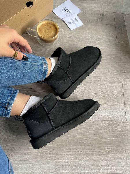 UGG Australia США Mini II Classic Чорні цільна овчина міні Угг Австралія - Розмір 36 (US 5) 1016222-02 фото