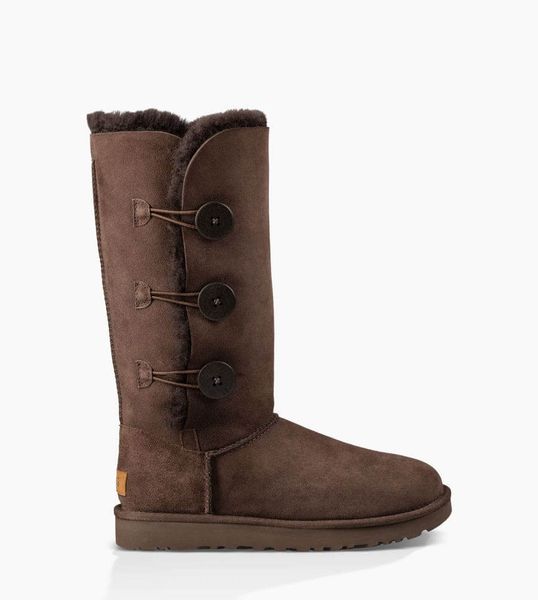 UGG Australia США Tall Triplet Button II Шоколад цільна овчина Угг Австралия - Розмір 35 (US 4) 2110595 фото