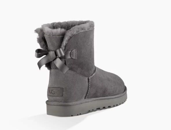 UGG Australia США Mini Bailey Bow II Сірі натуральні замшеві уггі міні бант Угг Австралія - Розмір 35 (US 4) 2110866 фото