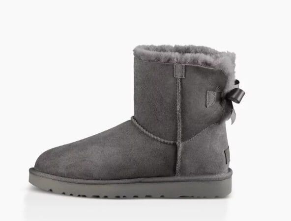 UGG Australia США Mini Bailey Bow II Сірі натуральні замшеві уггі міні бант Угг Австралія - Розмір 35 (US 4) 2110866 фото