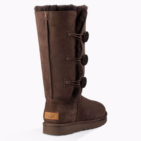 UGG Australia США Tall Triplet Button II Шоколад цільна овчина Угг Австралия - Розмір 35 (US 4) 2110595 фото