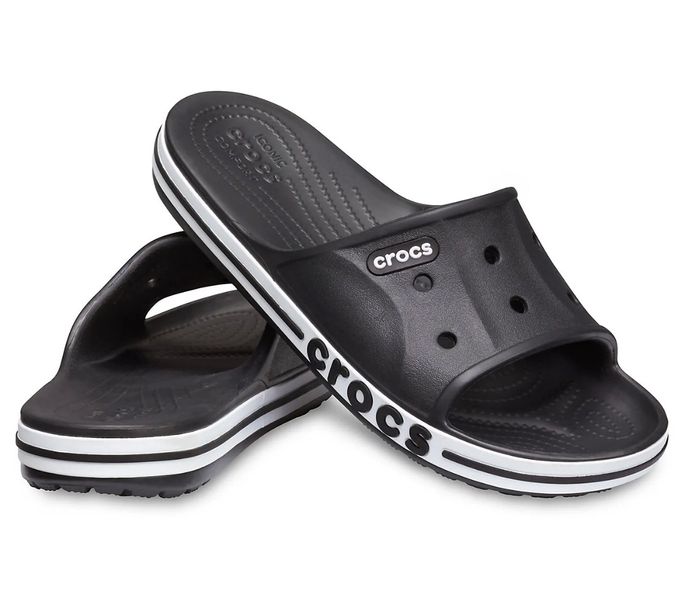 Crocs Оригінал Bayaband™ Slide Black чорні / білі Чоловічі Жіночі Крокс США (205393-11) - 36 (Стопа 22.5-23.2см) M4/W6 105400 фото