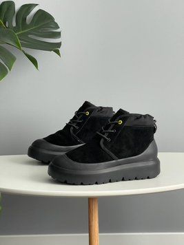 UGG Australia США Neumel Hybrid Black Slipper Уггі ньюмель на шнурівці з силіконом чорні замшеві Австралія - Розмір 35 (US 4) 1016222388 фото