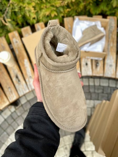 UGG Australia США Classic Ultra Mini Khaki  Антілоп Хакі натуральні зимові ультра міні Угг Австралія - Розмір 35 (US 4) 2111632 фото