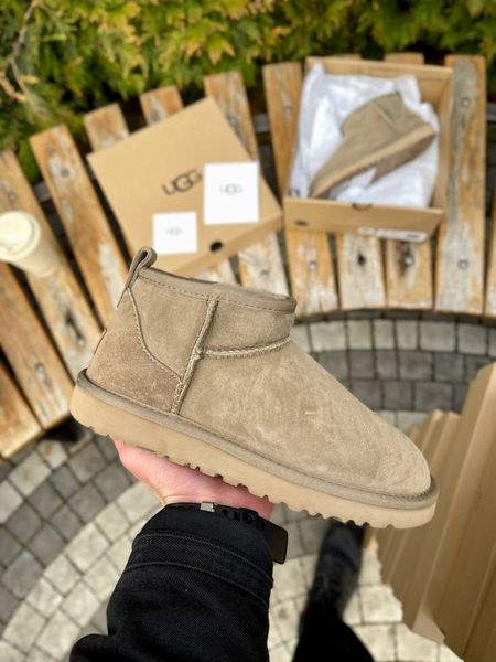 UGG Australia США Classic Ultra Mini Khaki  Антілоп Хакі натуральні зимові ультра міні Угг Австралія - Розмір 35 (US 4) 2111632 фото