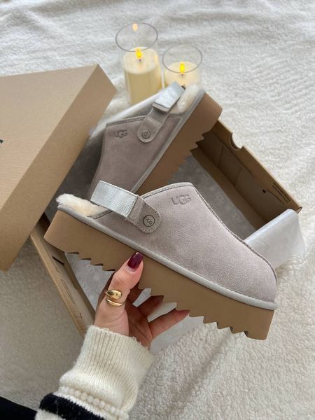 UGG Australia США Lanah Clog Grey Platform Уггі на платформі сірі замшеві Австралія - Розмір 35 (US 4) 1016222538 фото