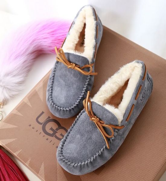 UGG Australia Мокасины США Dakota Сірі натуральні Зимові черевики міні Угг Австралія - Розмір 35 (US 4) 2111247 фото