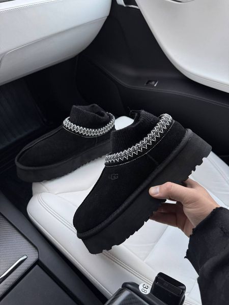 UGG Australia США Tasman Platform Sock Black Уггі тасман на платформі чорні замшеві Австралія - Розмір 35 (US 4) 1016222489 фото