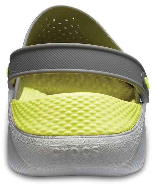 Crocs Оригінал LiteRide™ Clog Сірі/світло-зелені Чоловічі та Жіночі Крокс США (204592) - 36 (Стопа 22.5-23.2см) M4/W6 99909 фото