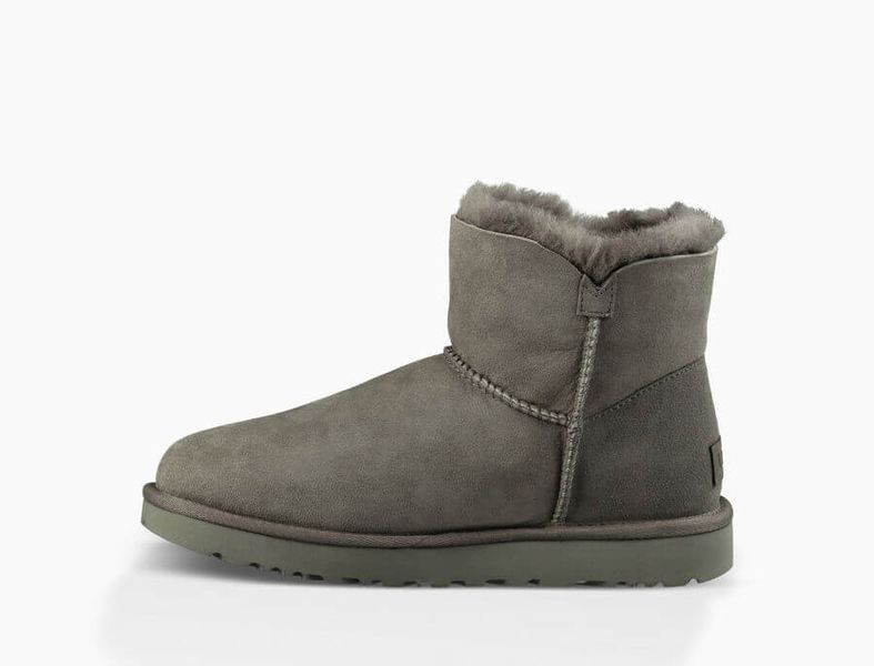 UGG Australia США Mini Bailey Button II Серый цільна овчина мини Угг Австралия - Розмір 35 (US 4) 2110254 фото