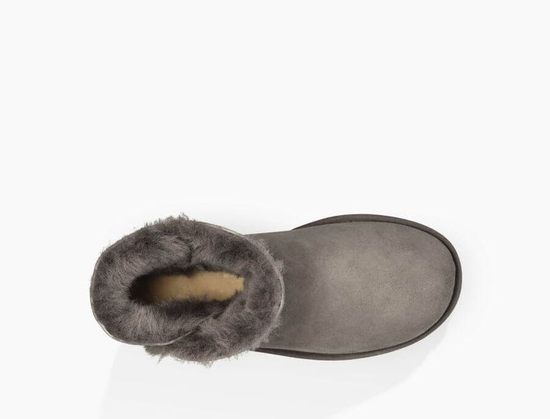 UGG Australia США Mini Bailey Button II Серый цільна овчина мини Угг Австралия - Розмір 35 (US 4) 2110254 фото