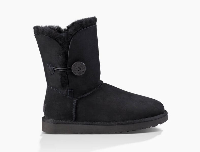 UGG Australia Short Bailey Button II Чорні короткі з гудзиком цільна овчина Угг Австралія - Розмір 35 (US 4) 2110441 фото