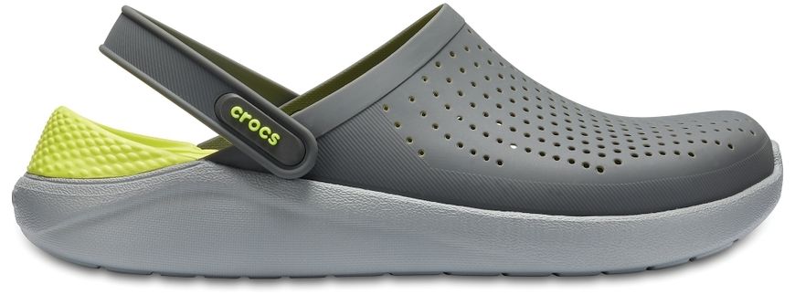 Crocs Оригінал LiteRide™ Clog Сірі/світло-зелені Чоловічі та Жіночі Крокс США (204592) - 36 (Стопа 22.5-23.2см) M4/W6 99909 фото