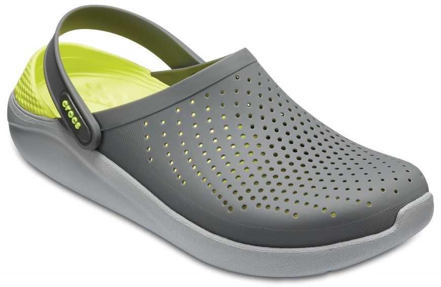 Crocs Оригінал LiteRide™ Clog Сірі/світло-зелені Чоловічі та Жіночі Крокс США (204592) - 36 (Стопа 22.5-23.2см) M4/W6 99909 фото