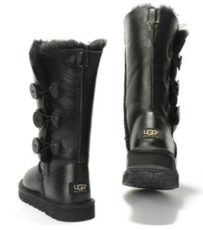 UGG Australia США Leather Tall Triplet Черный натуральні Угг Австралия - Розмір 35 (US 4) 2110668 фото