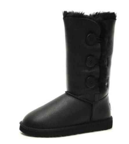 UGG Australia США Leather Tall Triplet Черный натуральні Угг Австралия - Розмір 35 (US 4) 2110668 фото