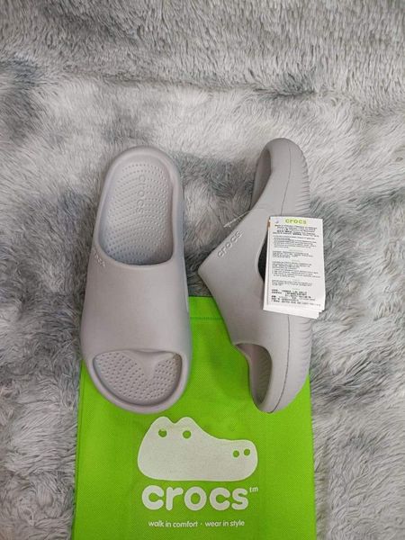 Crocs Оригінал Classic Слайди Crocs Mellow Slide Gray Сірі Крокс США (1670855291) (Копировать) - 36 (Стопа 22.5-23.2см) M4/W6 114562 фото