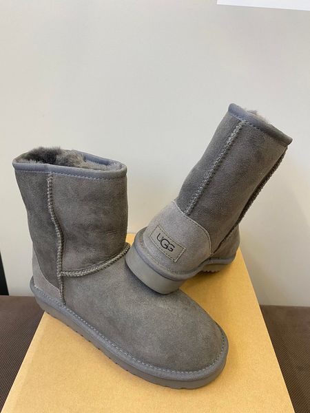 UGG Australia Classic Short II Сірі короткі уггі цільна овчина Угг Австралія - Розмір 35 (US 4) 2110320 фото