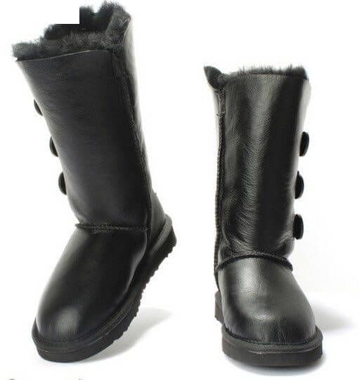 UGG Australia США Leather Tall Triplet Черный натуральні Угг Австралия - Розмір 35 (US 4) 2110668 фото