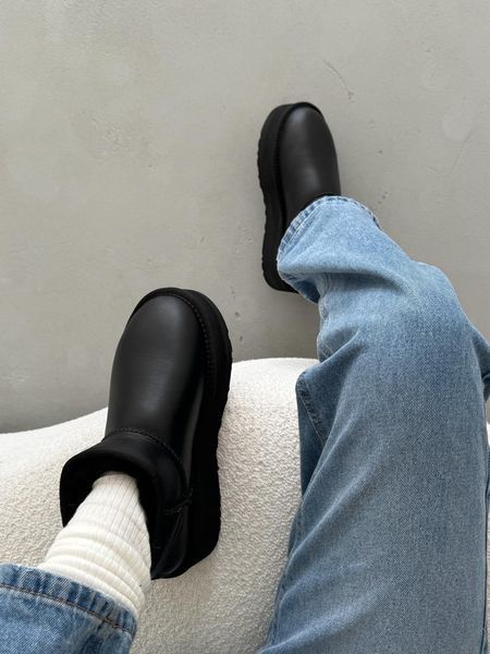 Ugg Australia США Classic Ultra Mini Platform Black Leather Уггі ультра міні платформа шкіряні чорні УГГ Австралія - Розмір 35 (US 4) 211155169 фото