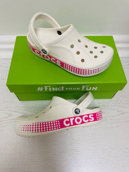 Crocs Оригінал Bayaband Logo Motion ™ Clog Білі Жіночі Крокс США (206852-001) - 36 (Стопа 22.5-23.2см) M4/W6 100940 фото