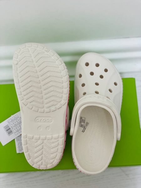 Crocs Оригінал Bayaband Logo Motion ™ Clog Білі Жіночі Крокс США (206852-001) - 36 (Стопа 22.5-23.2см) M4/W6 100940 фото