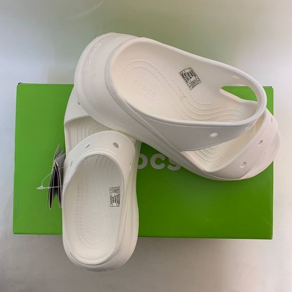 Crocs Оригінал Classic Crush Sandal White Жіночі Шльопанці Крокс Оригінал США (205393-23) - 36 (Стопа 22.5-23.2см) M4/W6 112440 фото