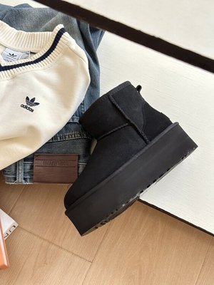 UGG Australia США Mini Platform Black Уггі ультра міні платформа чорні замшеві Австралія - Розмір 35 (US 4) 2111775 фото