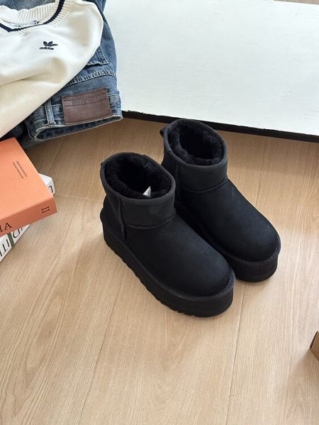 UGG Australia США Mini Platform Black Уггі ультра міні платформа чорні замшеві Австралія - Розмір 35 (US 4) 2111775 фото