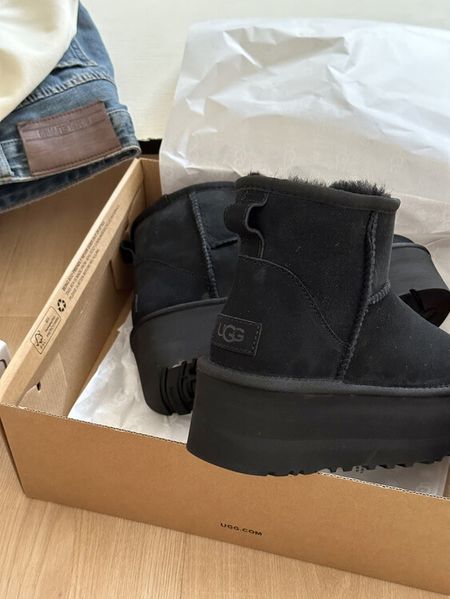 UGG Australia США Mini Platform Black Уггі ультра міні платформа чорні замшеві Австралія - Розмір 35 (US 4) 2111775 фото