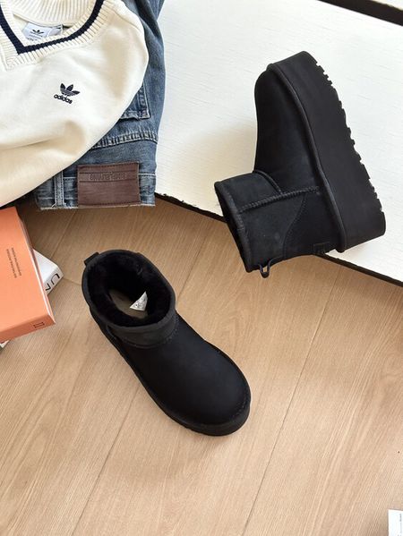 UGG Australia США Mini Platform Black Уггі ультра міні платформа чорні замшеві Австралія - Розмір 35 (US 4) 2111775 фото