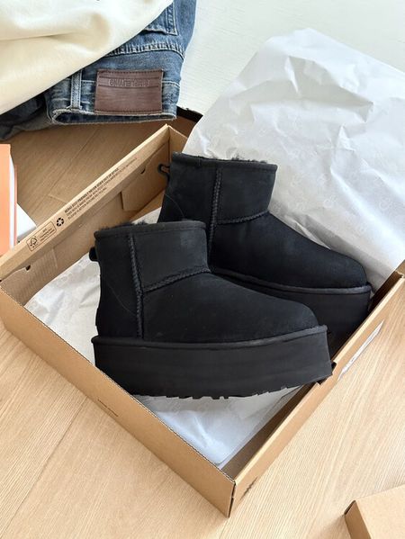 UGG Australia США Mini Platform Black Уггі ультра міні платформа чорні замшеві Австралія - Розмір 35 (US 4) 2111775 фото