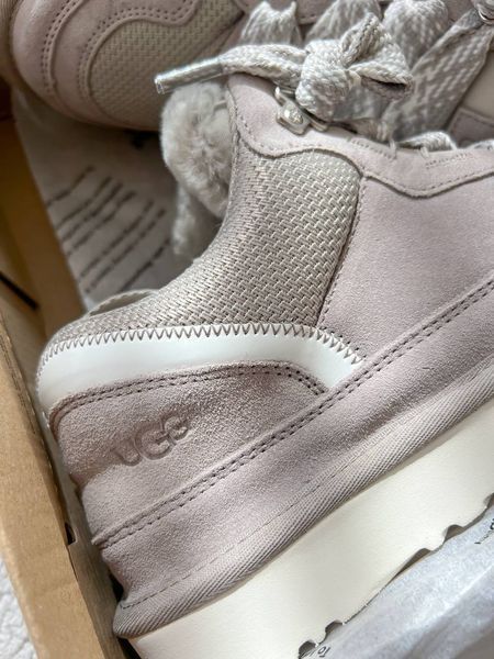 UGG Australia Classic Lowmel Sneaker Grey Кросівки з хутром сірі уггі замш цільна овчина Угг Австралія - Розмір 35 (US 4) 2110100533 фото