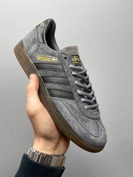 США Adidas Spezial Grey Black Brown жіночі, чоловічі шкіряні якісні кросівки Адідас Спезіал сірі корічневі - Розмір 36 (US 5) 11167909 фото