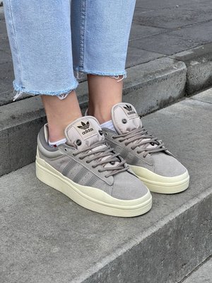 США Adidas Campus BAD BUNNY Brown Beige жіночі, чоловічі шкіряні якісні кросівки Адідас Кампус коричнево бежеві - Розмір 36 (US 5) 11167459 фото