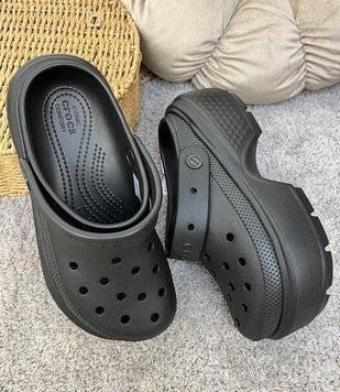 Crocs Stomp Clog Platform Оригінал Крокс на платформі Black Чорні Women Sabo Сабо США - Чоловічі та Жіночі - 36 (Стопа 22.5-23.2см) M4/W6 9977453 фото